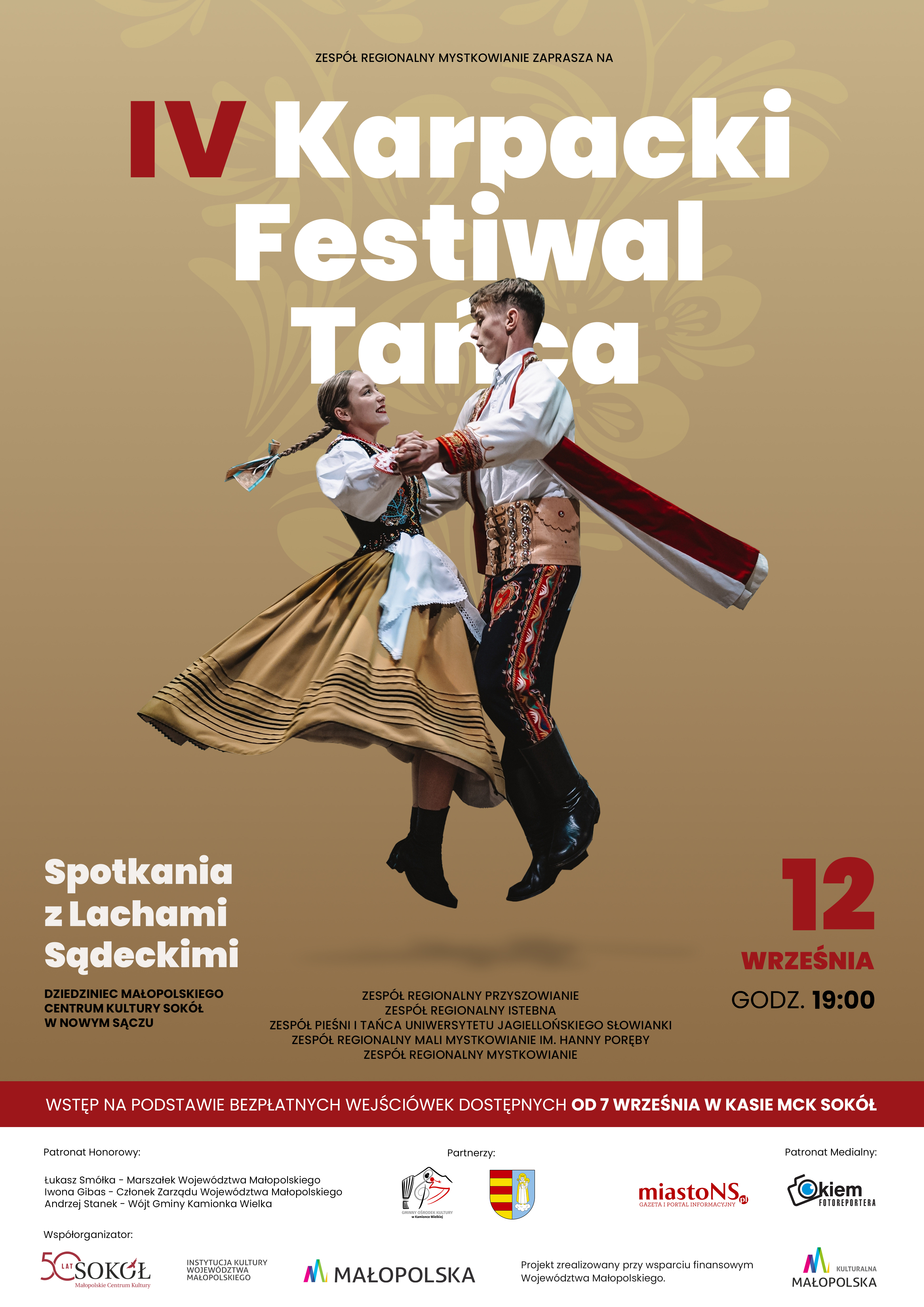 Karpacki Festiwal Tańca – IV Spotkania z Lachami Sądeckimi już 12 września w Nowym Sączu