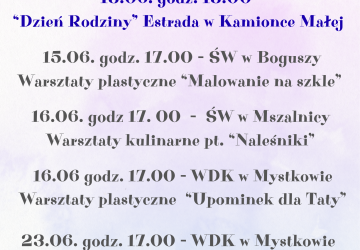 CZERWCOWE ZAJĘCIA
